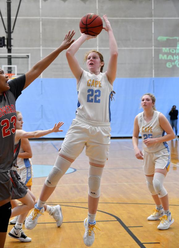 Abbey Hearn hits in the paint.