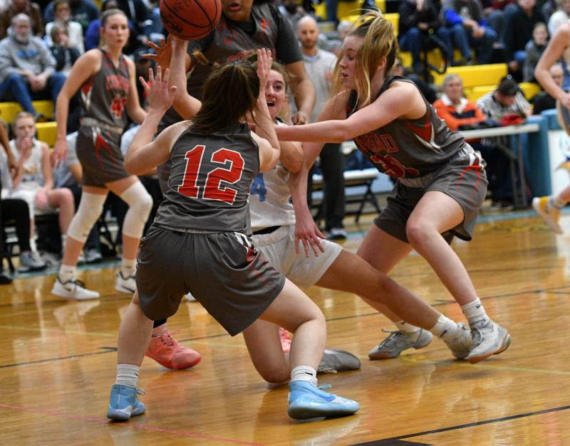 Cape guard Ella Rishko gets out of a Conrad trap and dishes off an assist.