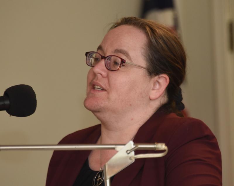 The Rev. Michelle Collins, of Unitarian Universalist of Southern Delaware in Lewes, gives the Old Testament reading.