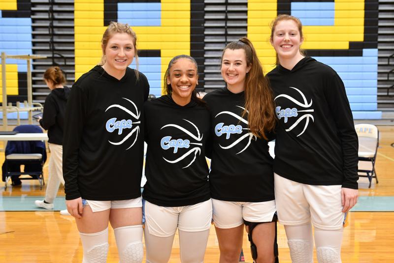 Cape basketball Class of 2020 are (l-r) Carlin Quinn, Dania Cannon, Ryleigh Elliott and Abbey Hearn.