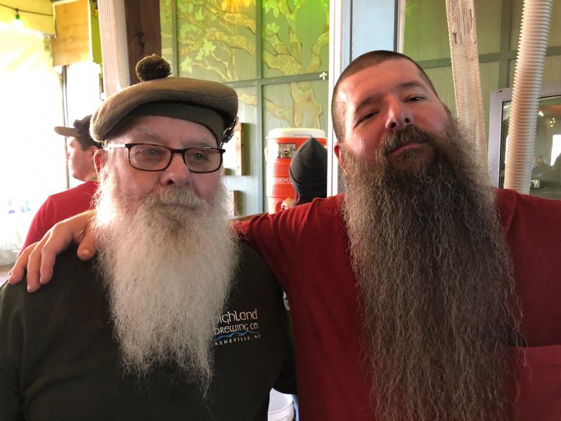 Beards were also encouraged, and while only the brewers were awarded prizes for facial hair, the audience champion was the father/son duo of William, left, and Chad Thomas.