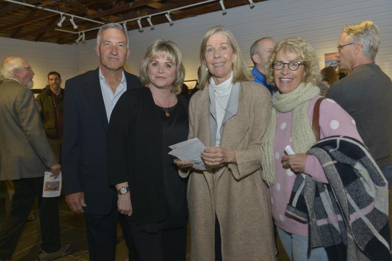 Enjoying friends and the opening reception are (l-r) Dieter Blume, Anne Voegel, Chris Rexon, and Anne Carpender. 5th Annual Photo Exhibition