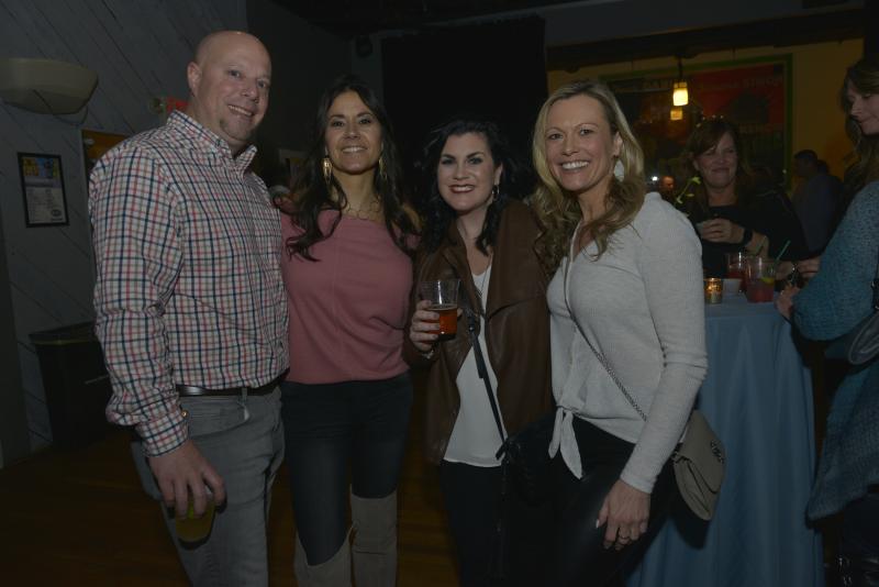 Representing event sponsor Orthopedic Associates is (l-r) Jerry Haines, shown with Love Creek special education teacher Laura Haines, Lauren Villar and Kimberly Peterson. CHEF Winter Jam 2020