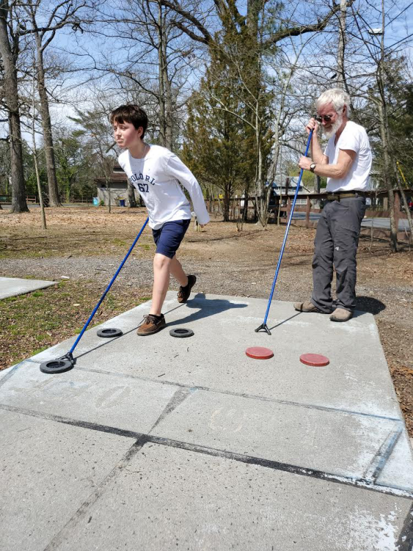 Grandson Brody Carpenito and Johnny Forever from Rehoboth enjoying time together in Grove Park March 20.
David Koster  photo