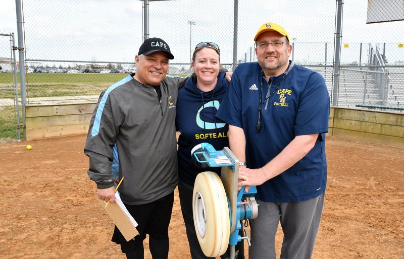 Cape head coach Shannon Timmons, center, returns for her third season with assistants Ron Boxer, left, and Mike Tkach.