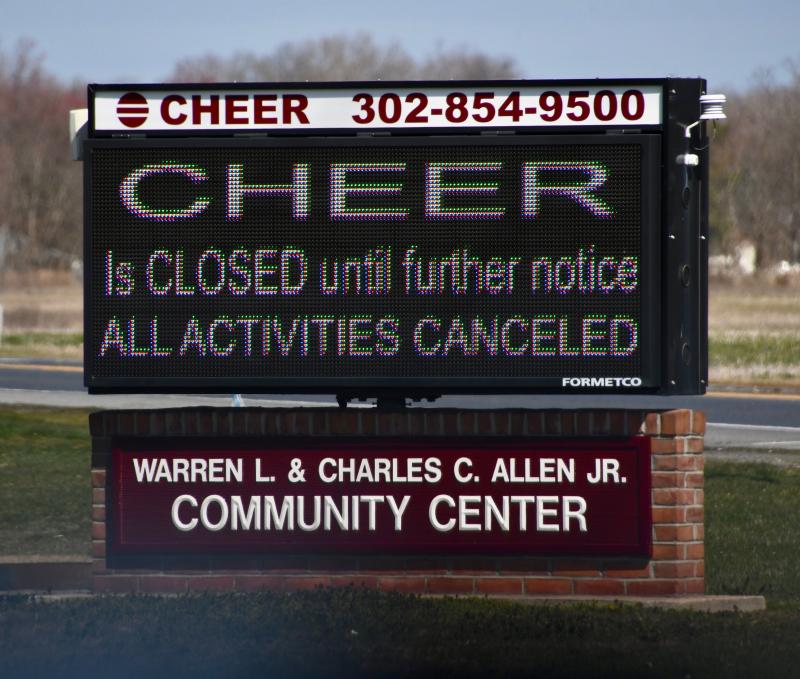 All CHEER activity centers throughout Sussex County are closed to further notice. RON MACARTHUR PHOTO