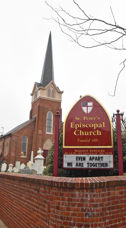 St. Peter’s Episcopal Church in downtown Lewes has a positive message for the community. NICK ROTH PHOTO