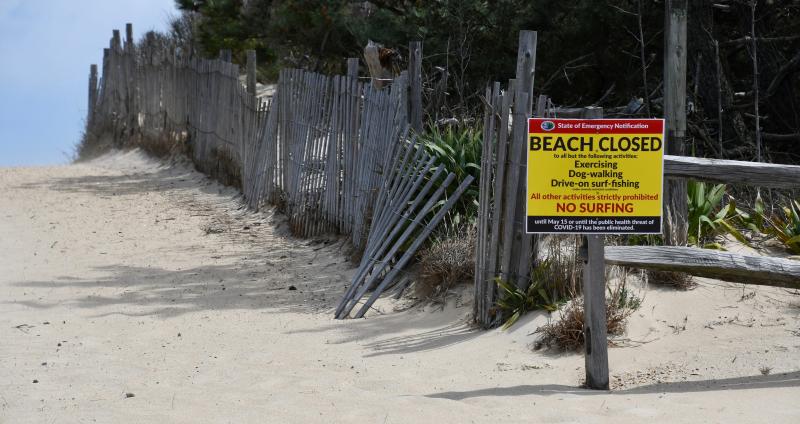 Beaches remain closed in Cape Region state parks. However, some walk-on beach-access crossovers are open at Delaware Seashore State Park for people who are exercising or walking their dogs. RON MACARTHUR PHOTOS