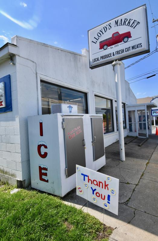 Lewes shoppers appreciate that Lloyd’s Market on Savannah Road has remained opened with stocked shelves throughout the COVID-19 crisis. One customer took time to place a thank-you sign outside the business.
