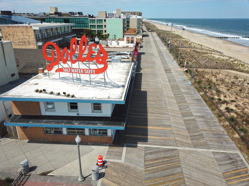 The Rehoboth Beach Boardwalk has been off limits nearly seven weeks. The city removed all benches this week. NICK ROTH PHOTO