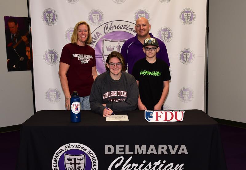 Royals senior Isabel Dypski signed to swim for Fairleigh Dickinson University in New Jersey. Shown with Isabel are her parents Leia and Jason, and brother Isiah.