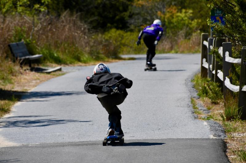 The trails at Cape Henlopen State Park are a way for people to get out and enjoy fresh air, even if it’s on fast-paced skateboard.