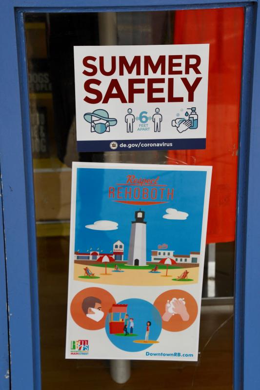 Visitors to Rehoboth Beach are reminded to “Summer Safely” and follow social distancing and health protocols. RON MACARTHUR PHOTO