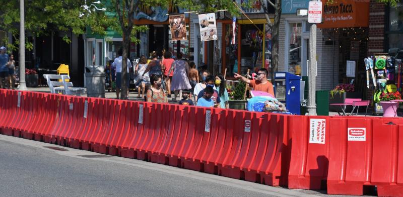 After business complaints, Rehoboth Beach officials have removed most of the barricades previously installed to allow more space for social distancing on Rehoboth Avenue.