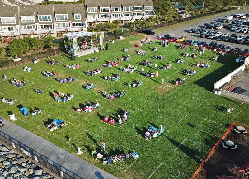Grain On The Rocks at the Cape May-Lewes Ferry hosted its first socially distant concert July 24. NICK ROTH PHOTO