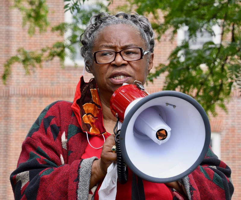 Jane Hovington of Georgetown led a group dedicated to removing the whipping post. “This day will go down in history,” she said.