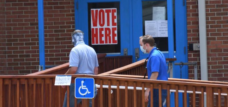 Although some voters chose to show up in person to vote in Delaware’s July 7 presidential primary, most ballots were mailed in.
