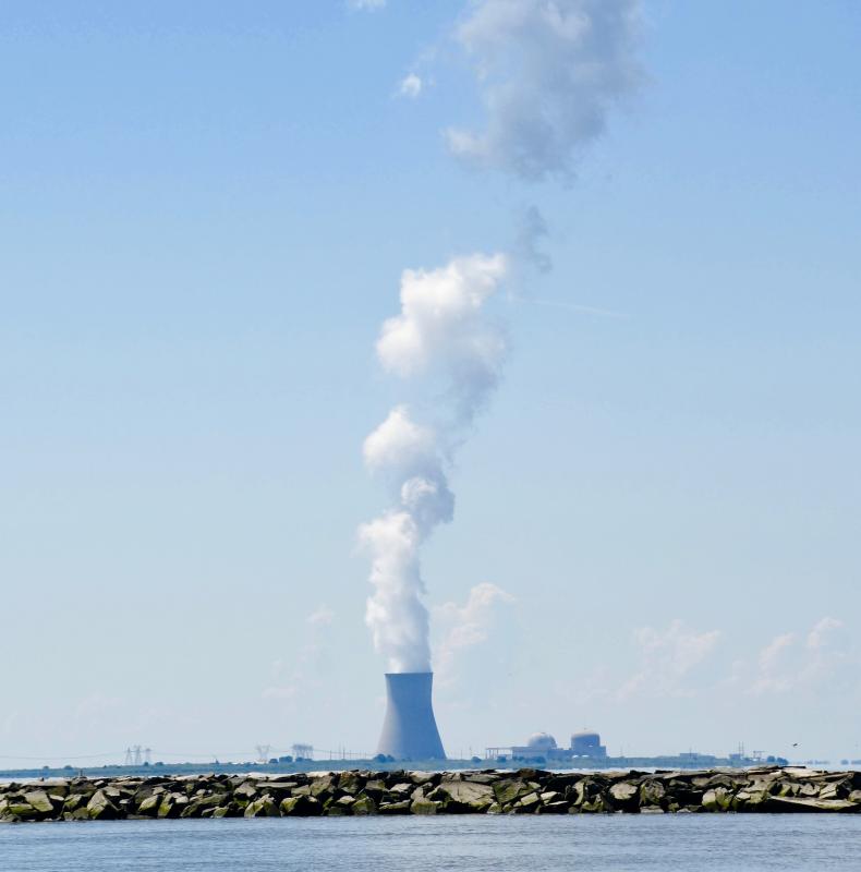 The Salem Nuclear Power Plant across the Delaware Bay in New Jersey can be seen from the east end of the canal.