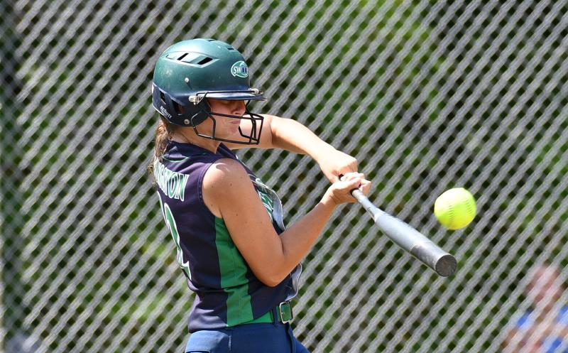 Sierra Livingston slams a hit in the 4-1 win over LV Patriot Flames Premier in the quarterfinal game.