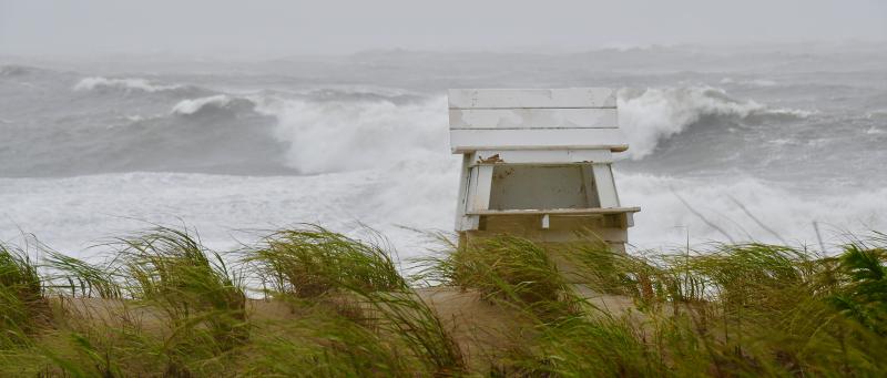 High surf on the Atlantic Ocean is churned up as Tropical Storm Isaias passes by the Cape Region. RON MACARTHUR PHOTO