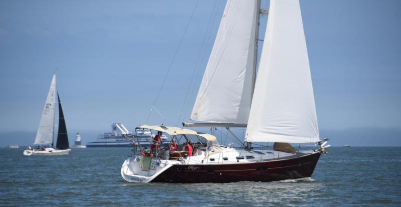 LYC boat Allegro starts its sail across the Delaware Bay from Lewes to Cape May, N.J. The boat finished in eighth place.
