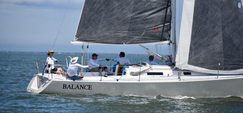 Balance, skippered by Richard Beebe, is the first Lewes Yacht Club finishing in the spinnaker class, taking third overall.