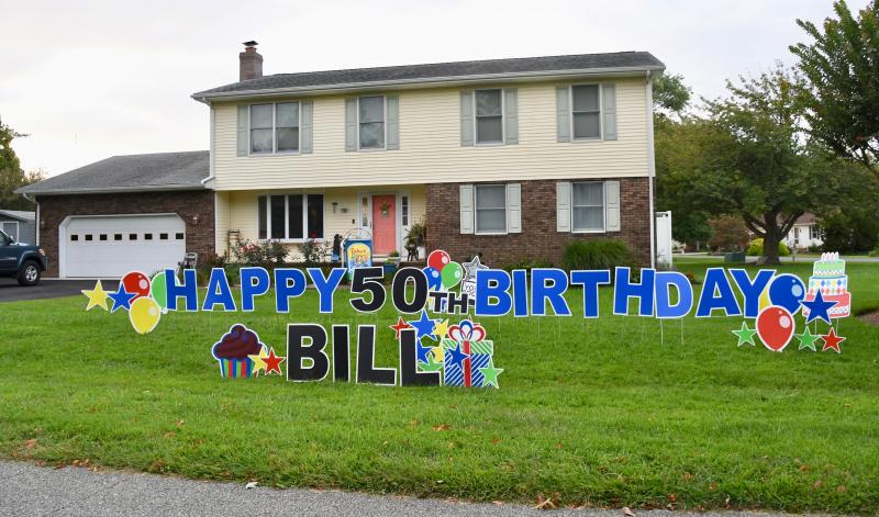 It seems during the COVID-19 health crisis, people are looking for unique ways to celebrate events, including birthdays. Bill Musgrove was surprised by his family with this huge birthday message in the front yard of their Covey Creek home.