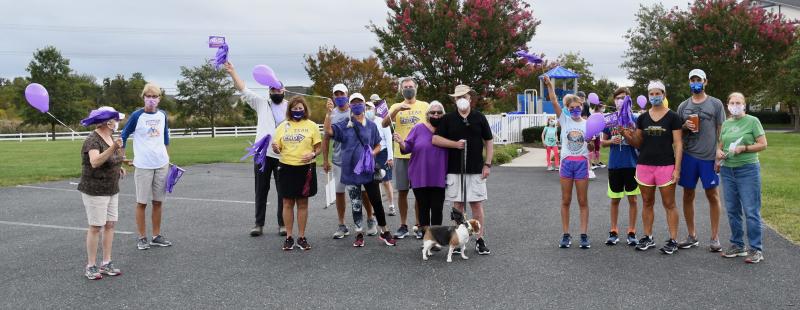 The A Team from the Villages of Five Points walks in memory of Jerry Panico.