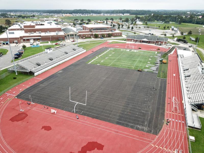 Turf Replacement At Cape High Legends Stadium Progresses Cape Gazette Turf Replacement At Cape High Legends Stadium Progresses Cape Gazette