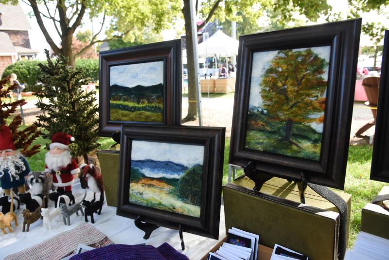 Artist Pamela Horstman crafts these scenes from wool fiber.