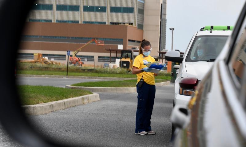 Beebe Healthcare staff have been busy giving flu shots during a series of drive-through clinics such as this one at the Route 24 campus.