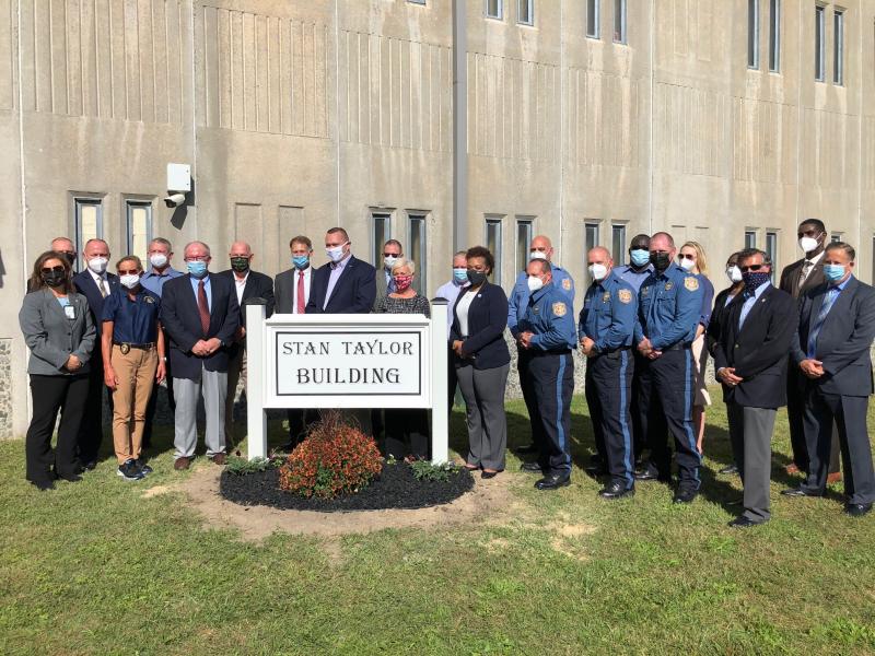 Delaware Department of Correction not only unveiled a revised prisoner substance abuse treatment program called Road 2 Recovery, but also renamed the treatment building at Sussex Correctional Institution for former Commissioner Stan Taylor, who helped spearhead the state’s prisoner treatment programs. RYAN MAVITY PHOTOS