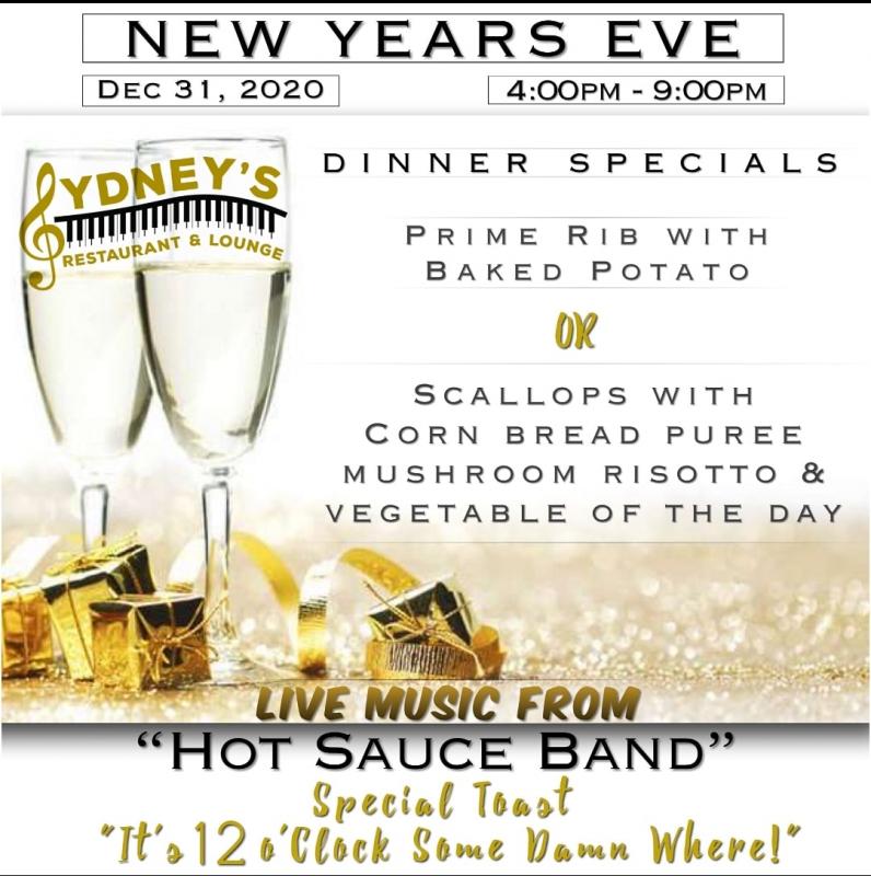 Celebrate New Years Eve at Sydney’s from 4-9 p.m. | Cape Gazette