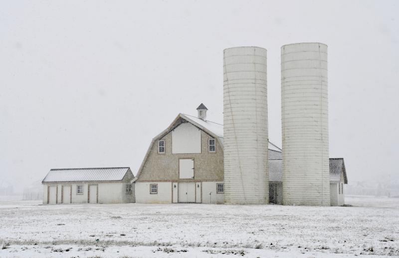 The Townsend barn, along Kings Highway in Lewes, is even more photogenic in the snow. RON MACARTHUR PHOTO