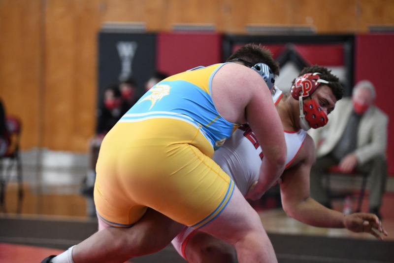 Cape’s Lucas Rupert takes down Ijai Tewyman.