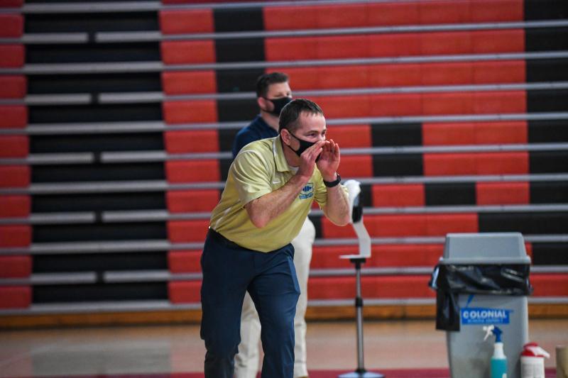 Cape coach Chris Mattioni shouts suggestions.