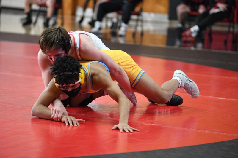 Daniel Sinclair rides Cape’s Bryan Garcia.