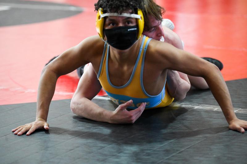 Cape’s Bryan Garcia looks up.