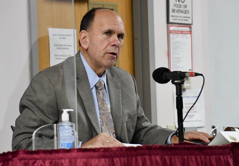 Sussex County Planning and Zoning Chairman Bob Wheatley, who has served on the commission since 1995, opens the Jan. 21 meeting.