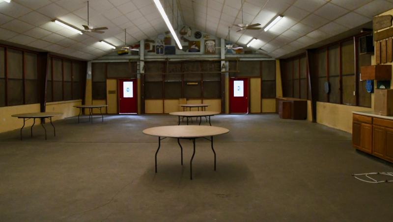 The current open-air dining hall will make way for three dining areas that offer more than double the capacity when the new facility is complete.