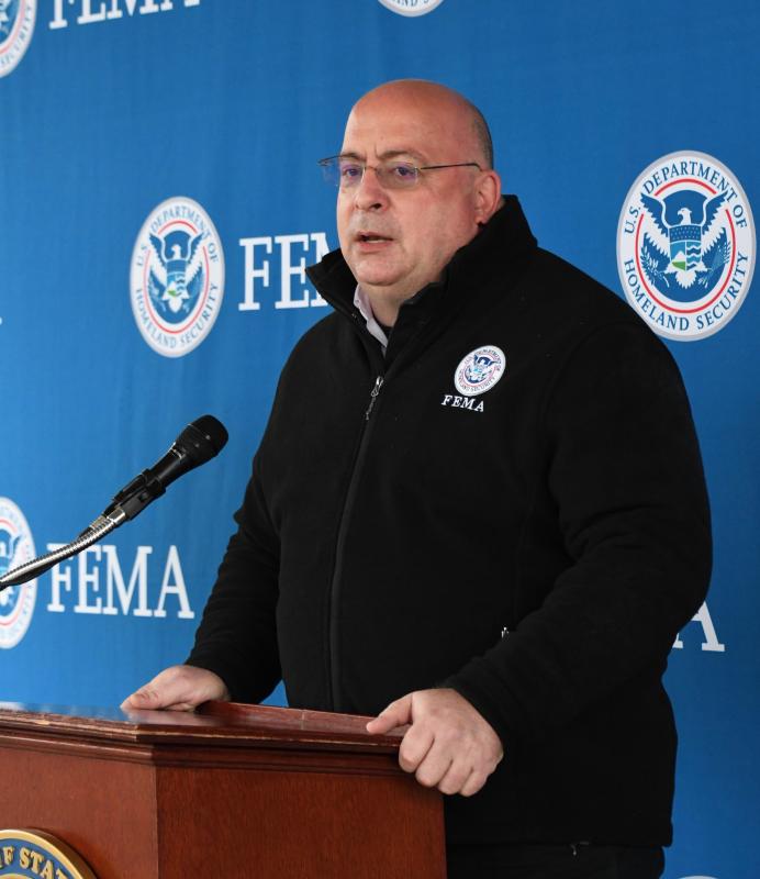 Tim Pheil, FEMA Region 3 director, says the Dover vaccination event demonstrates the importance of collaborative efforts.