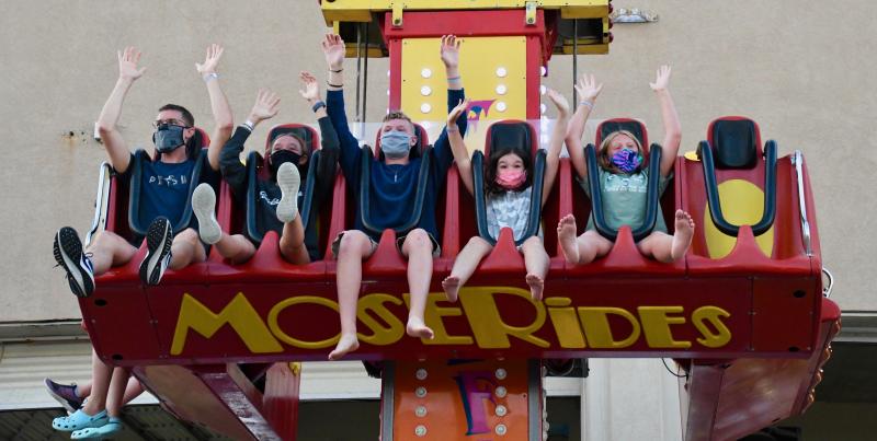 Funland, on the Rehoboth Beach Boardwalk, reopens for business, with limited capacity, on July 10, 2020.