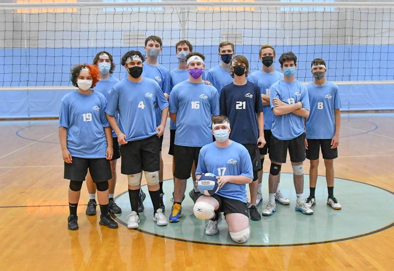 The first-year squad garnered its very first win in program history April 26. Shown in back are (l-r) Alex Patterson, Odin Potemski, Liam Leishear, Gavin Felker, Nolan Kerstetter and Ethan Shuttleworth. In front are Isaac Bullerjohn, Javier Valcarcel-oquendo, Austin Carey, Talan Stephens and Sal Oronzio. Kneeling is Chance Trumbauer.