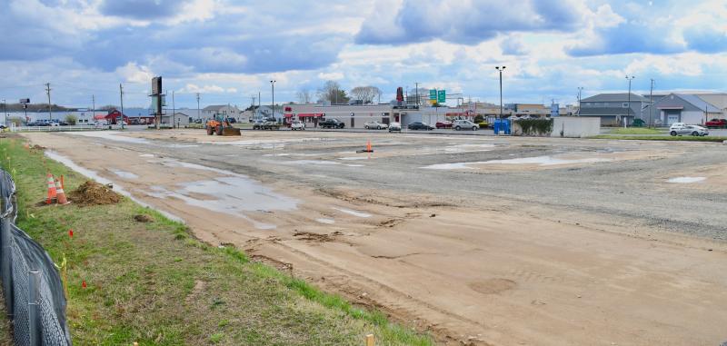 Demolition of a storage facility has been completed to make way for construction of the new Nicola Family Pizza Restaurant in Ocean One Plaza off Route 1 near Lewes.