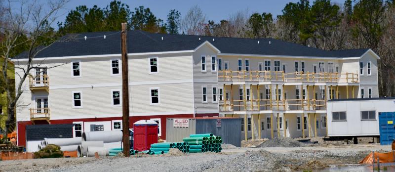 Weston Willows, a 287-unit apartment complex in 12 buildings on 27 acres, is under construction along Route 9 near Gravel Hill.