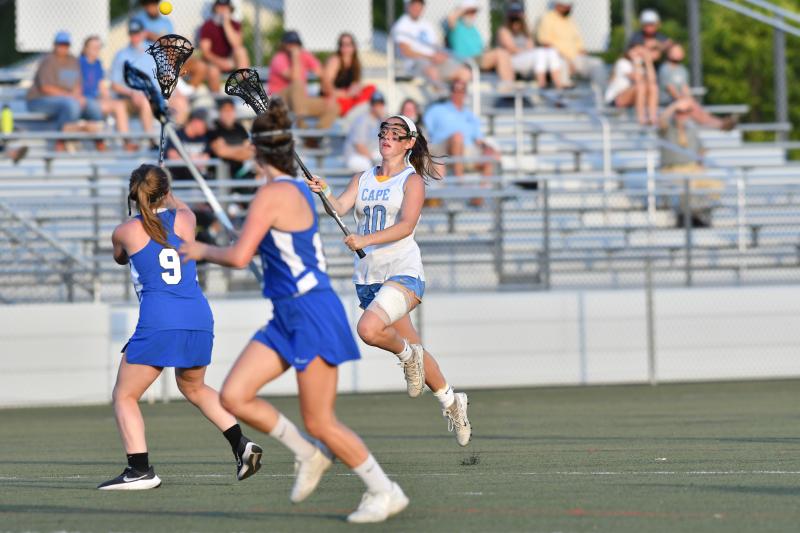 Emily Monigle rocks her flying shoes.