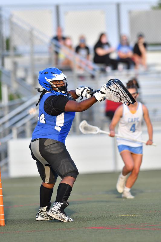 Goalie Logen Reeves makes a save.