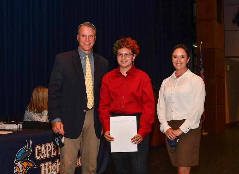 Isaac Bullerjohn received the F.H & L.O. Russell Scholarship - $392, the Rehoboth Beach Bears Gay-Straight Alliance Scholarship - $1,000, and Wescoat Memorial Scholarship - $600.