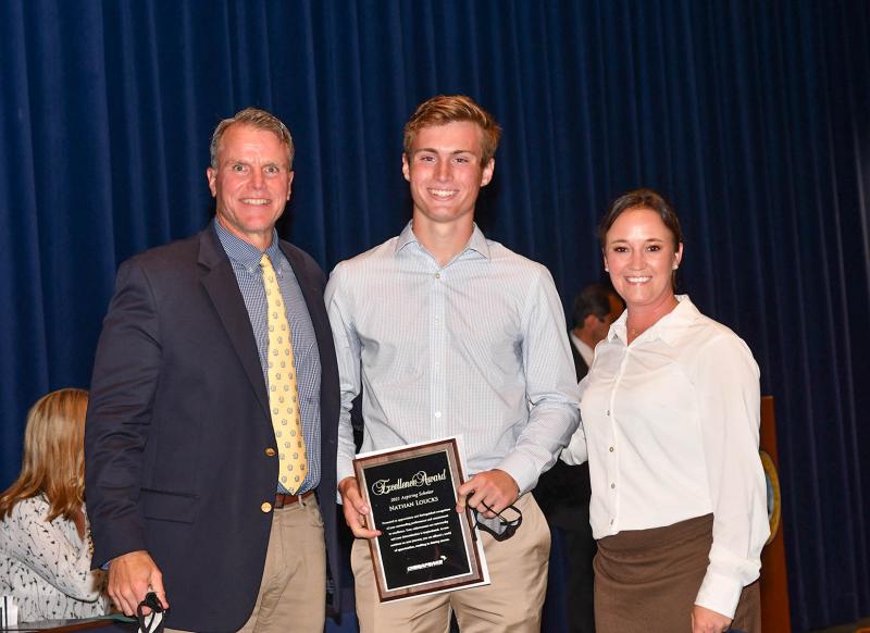Nathan Loucks received the Chesapeake Utilities 2021 Aspiring Scholars Award - $2,000, Elizabethtown College Presidential Scholarship - $68,000 and President's Award for Educational Excellence.