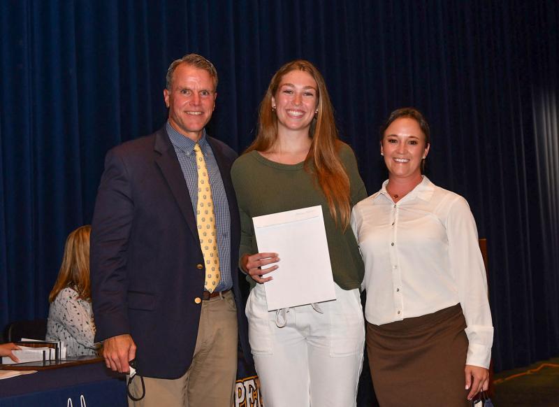 Madison Mahoney received the Mount St. Mary's Provost Scholaship - $104,000, President's Award for Educational Excellence and Denny Anderson Volleyball Scholarship - $1,000.